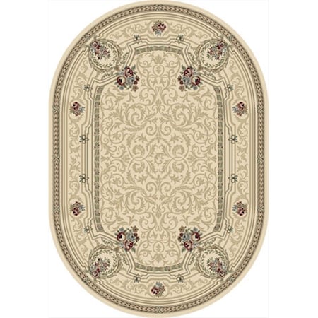 Ancient Garden 5 Ft. 3 In. X 7 Ft. 7 In. Oval 57091-6464 Rug - Ivory